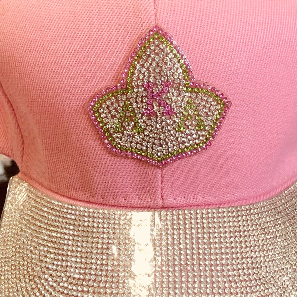 Pink Rhinestone Embellished Cap - Picture 11 of 11